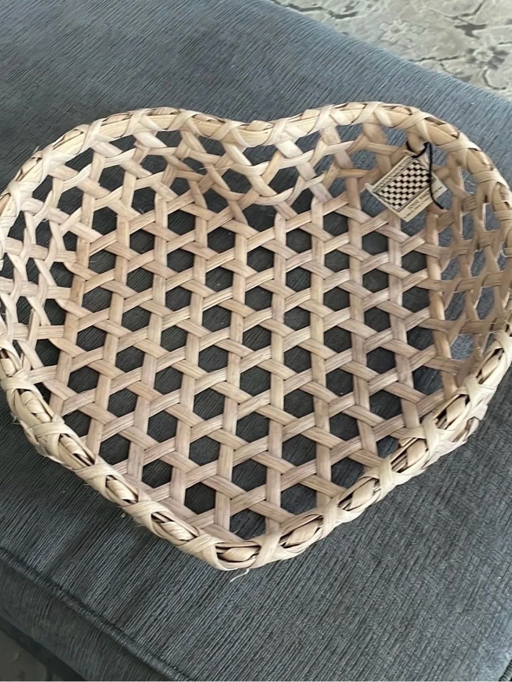 Vintage Large Heart Shaped Cheese Basket
